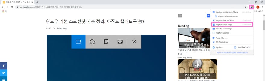 화면 캡쳐 프로그램